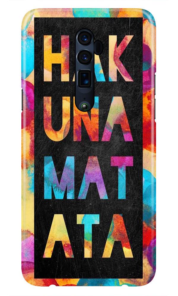 Hakuna Matata Mobile Back Case for Oppo Reno 10X Zoom  (Design - 323)