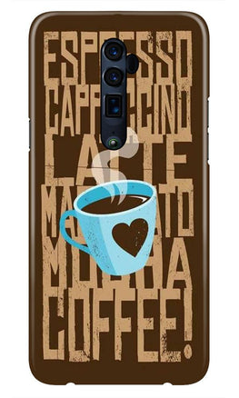 Love Coffee Mobile Back Case for Oppo Reno2 F(Design - 351)