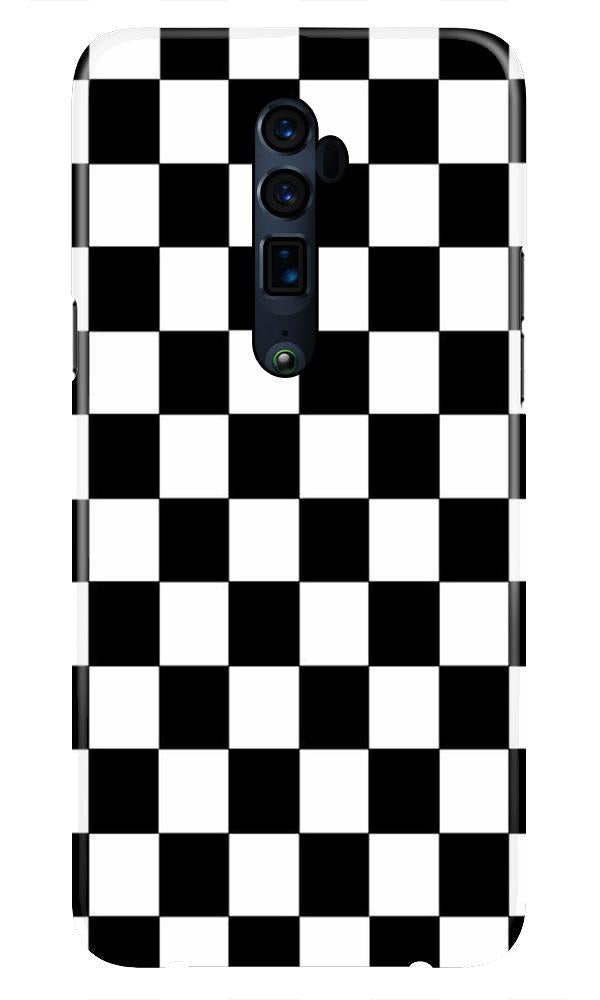 Black White Boxes Mobile Back Case for Oppo Reno 10X Zoom  (Design - 372)