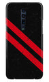 Black Red Pattern Mobile Back Case for Oppo Reno 10X Zoom  (Design - 373)