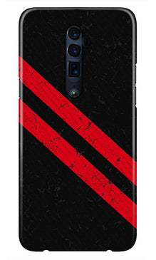 Black Red Pattern Mobile Back Case for Oppo Reno 2  (Design - 373)