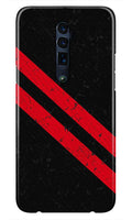 Black Red Pattern Mobile Back Case for Oppo Reno 2F  (Design - 373)