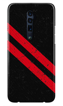 Black Red Pattern Mobile Back Case for Oppo Reno2 Z  (Design - 373)