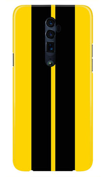 Black Yellow Pattern Mobile Back Case for Oppo Reno 2  (Design - 377)