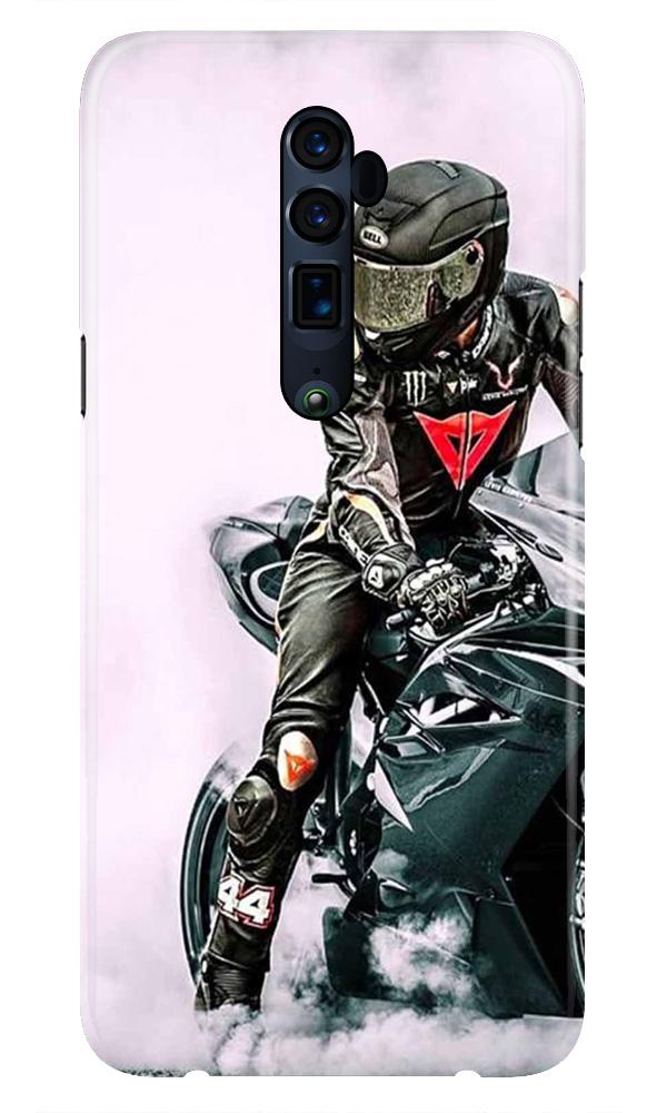 Biker Mobile Back Case for Oppo Reno2 Z  (Design - 383)
