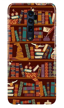 Book Shelf Mobile Back Case for Oppo Reno 10X Zoom  (Design - 390)