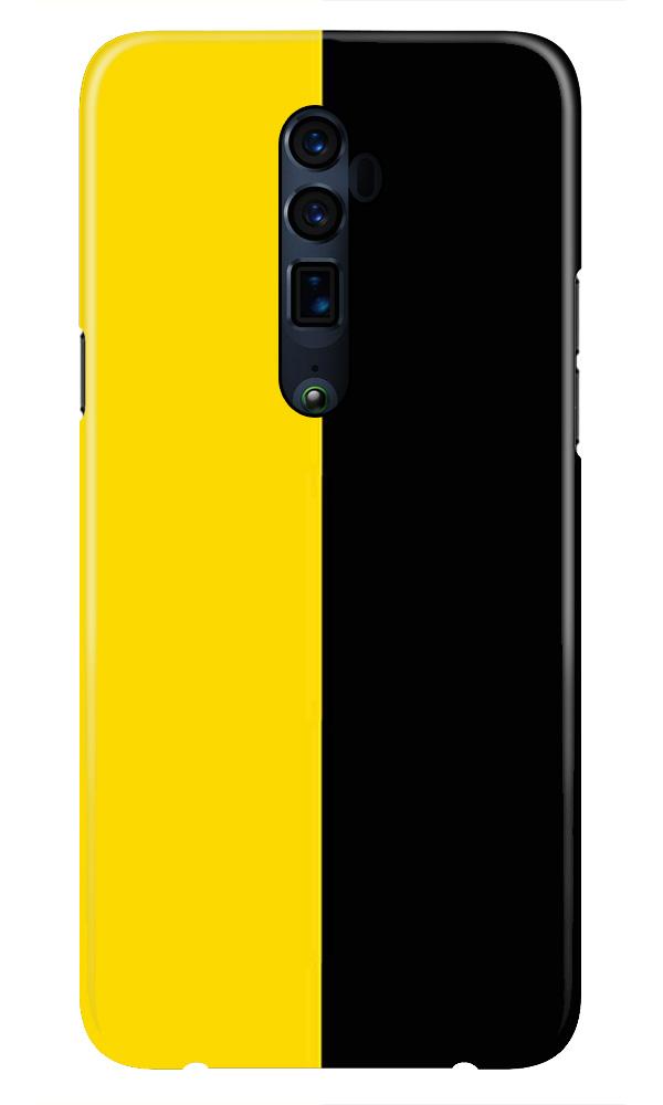 Black Yellow Pattern Mobile Back Case for Oppo Reno2 F  (Design - 397)