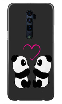 Panda Love Mobile Back Case for Oppo Reno 2  (Design - 398)