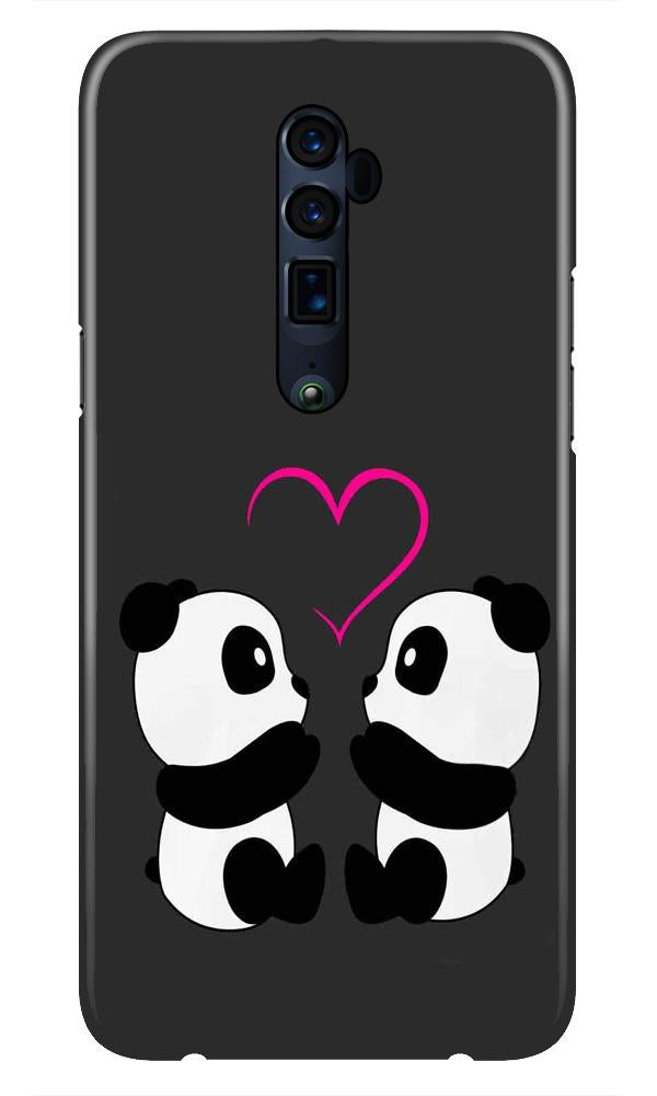 Panda Love Mobile Back Case for Oppo Reno2 Z  (Design - 398)