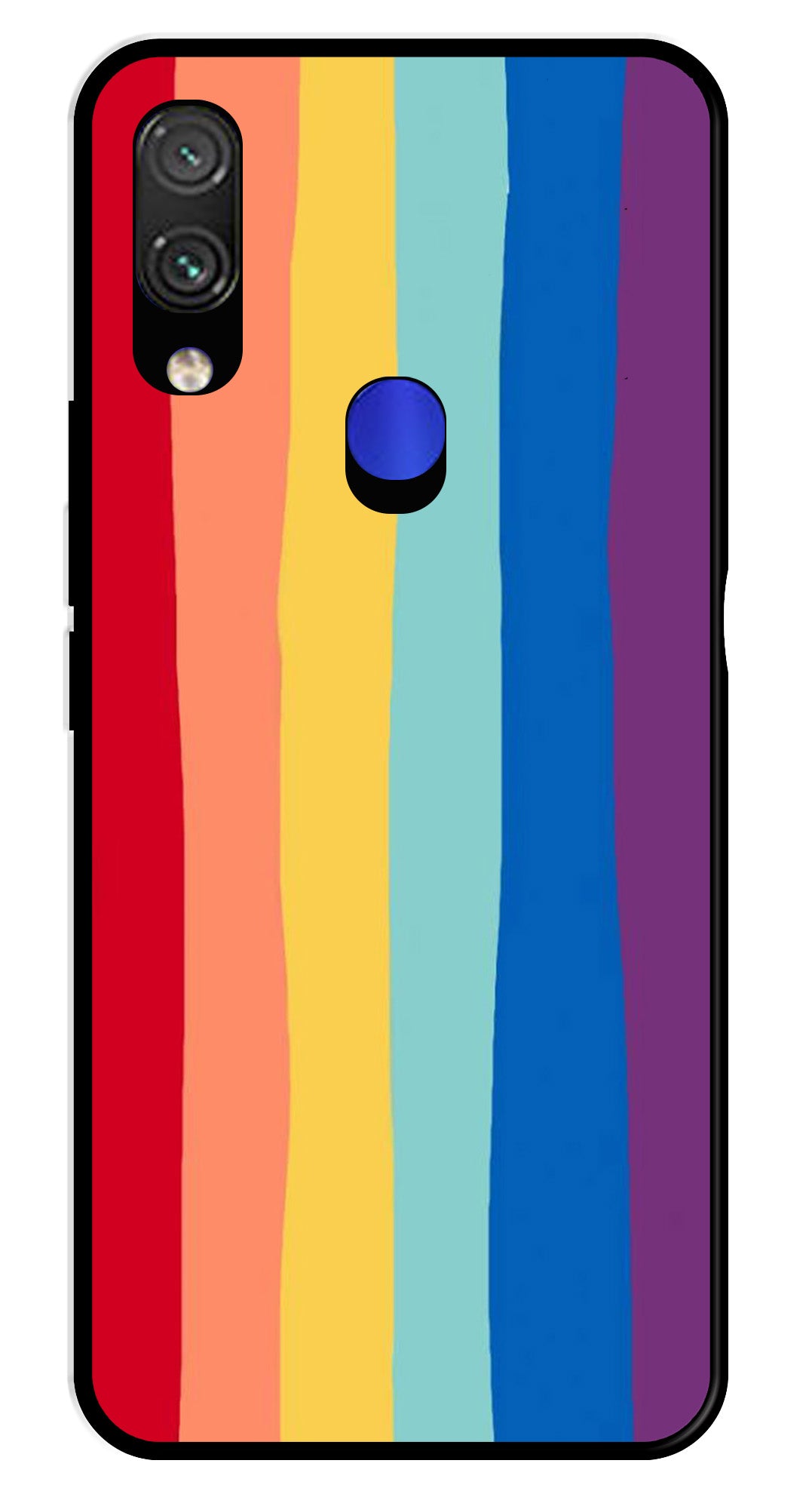 Rainbow MultiColor Metal Mobile Case for Xiaomi Mi 10T   (Design No -03)