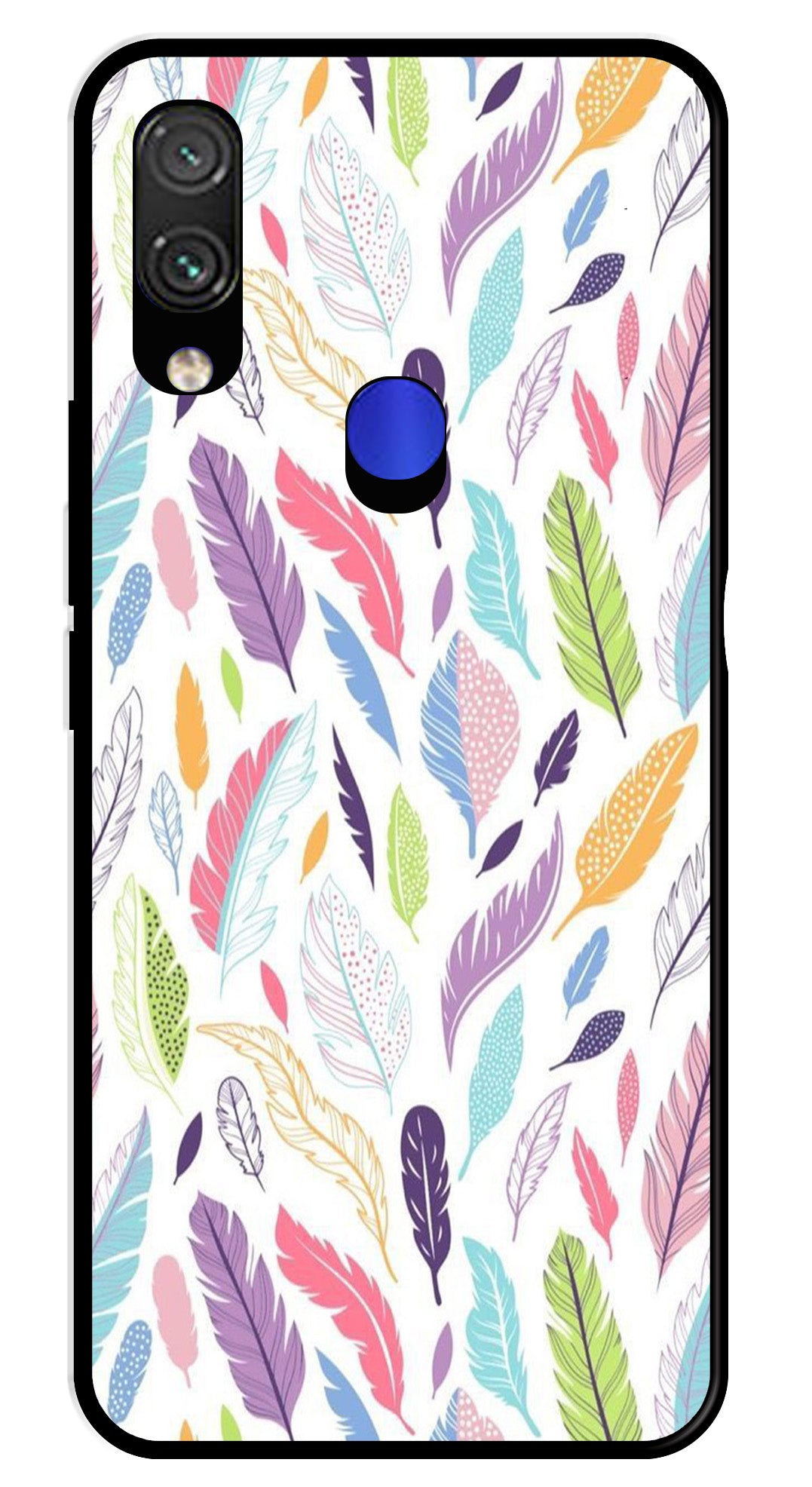 Colorful Feathers Metal Mobile Case for Xiaomi Mi 10T   (Design No -06)