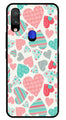 Hearts Pattern Metal Mobile Case for Xiaomi Mi 10T   (Design No -22)