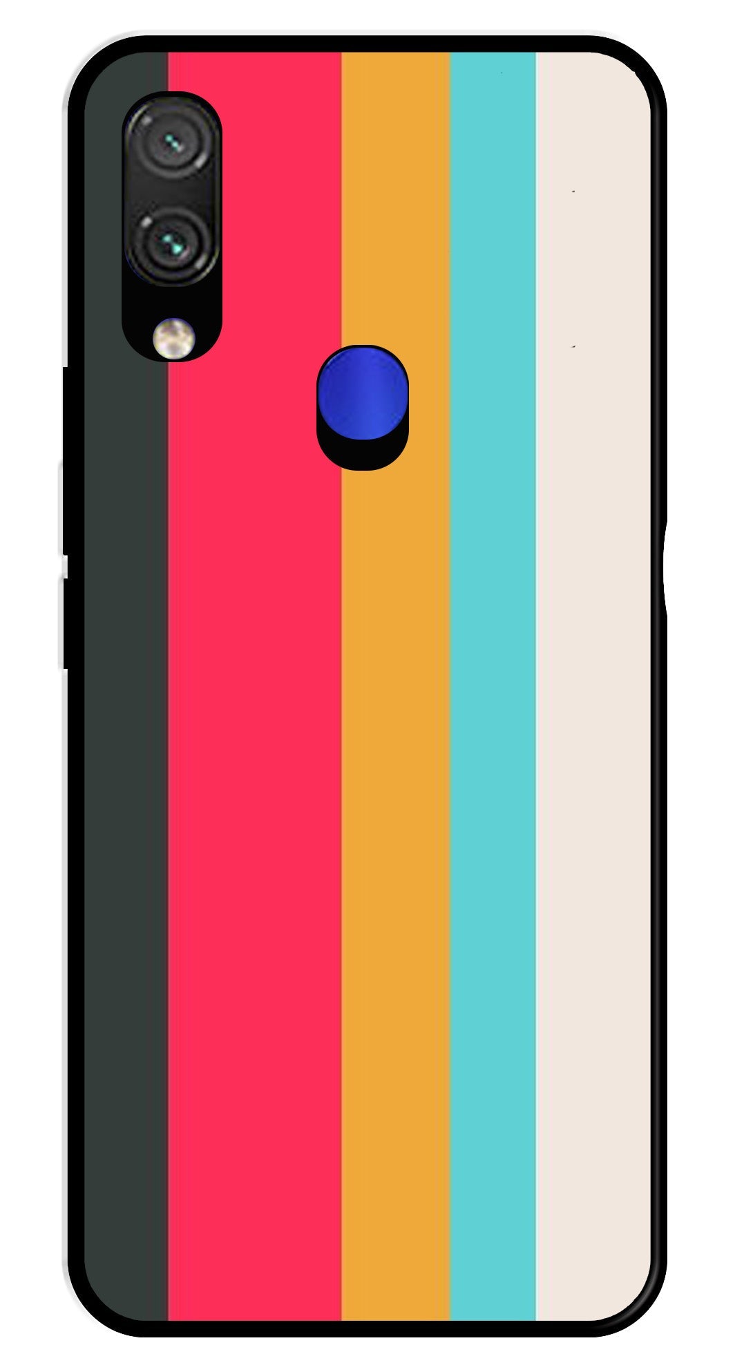 Muted Rainbow Metal Mobile Case for Xiaomi Mi 10T   (Design No -31)