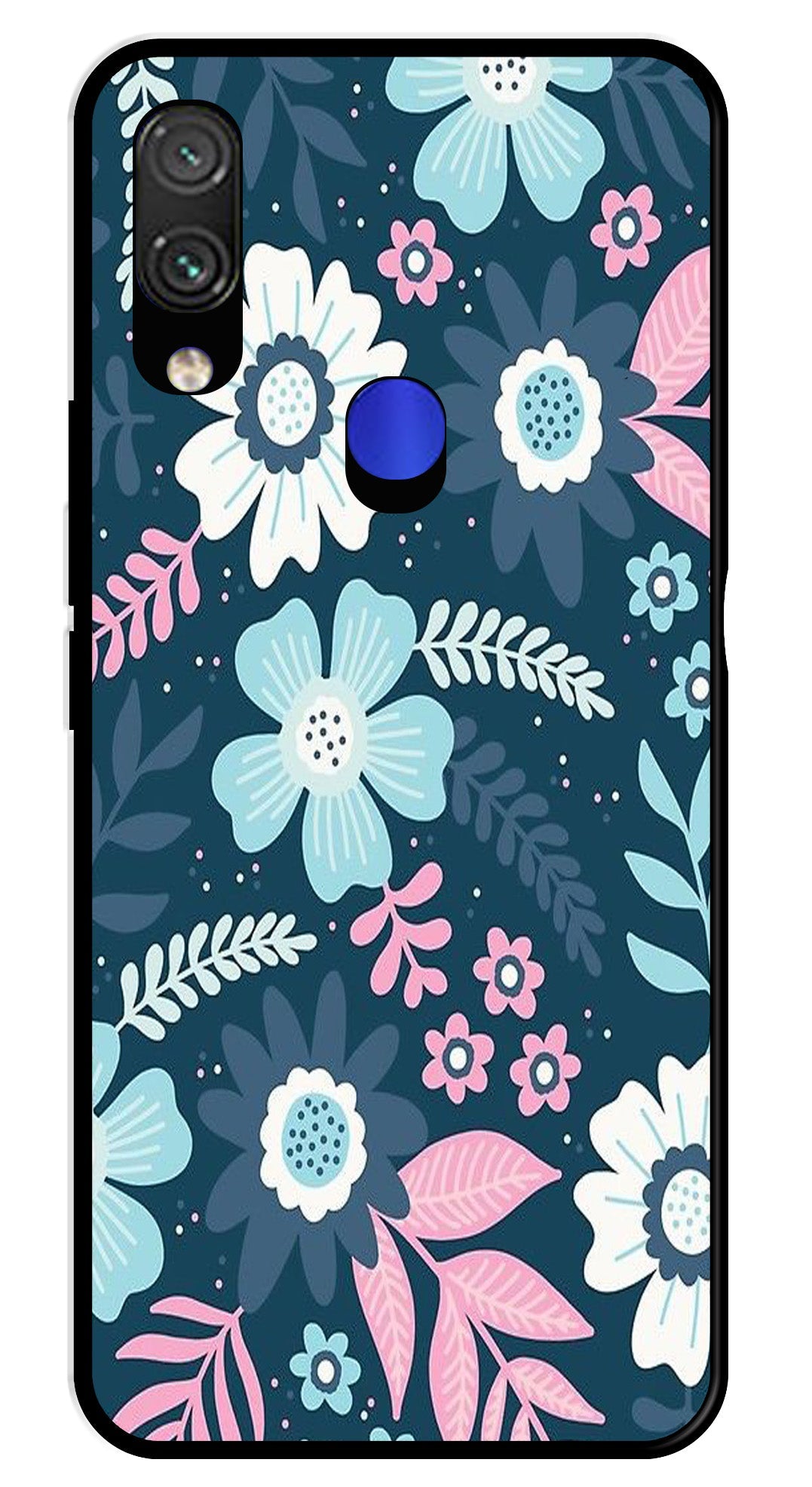 Flower Leaves Design Metal Mobile Case for Xiaomi Mi 10T   (Design No -50)