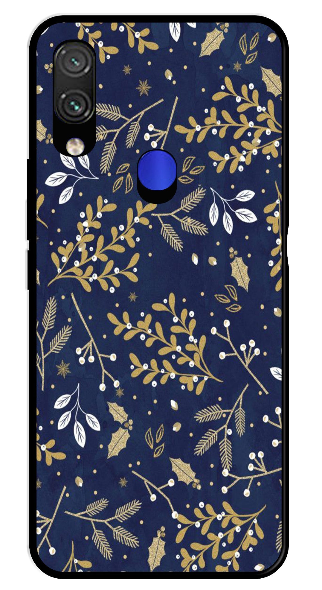 Floral Pattern  Metal Mobile Case for Xiaomi Mi 10T   (Design No -52)