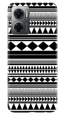 Black white Pattern Mobile Back Case for Redmi 11 Prime 5G (Design - 5)