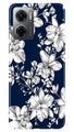 White flowers Blue Background Case for Redmi 11 Prime 5G