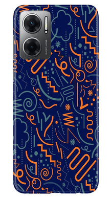 Line Art Baground Mobile Back Case for Redmi 11 Prime 5G (Design - 26)