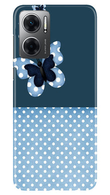 White dots Butterfly Mobile Back Case for Redmi 11 Prime 5G (Design - 31)
