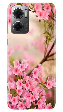 Pink flowers Mobile Back Case for Redmi 11 Prime 5G (Design - 69)