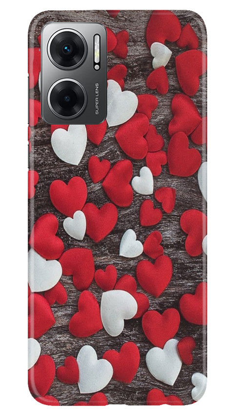 Red White Hearts Case for Redmi 11 Prime 5G  (Design - 105)