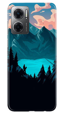 Mountains Mobile Back Case for Redmi 11 Prime 5G (Design - 155)