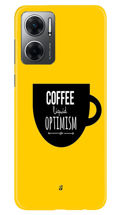 Coffee Optimism Mobile Back Case for Redmi 11 Prime 5G (Design - 313)