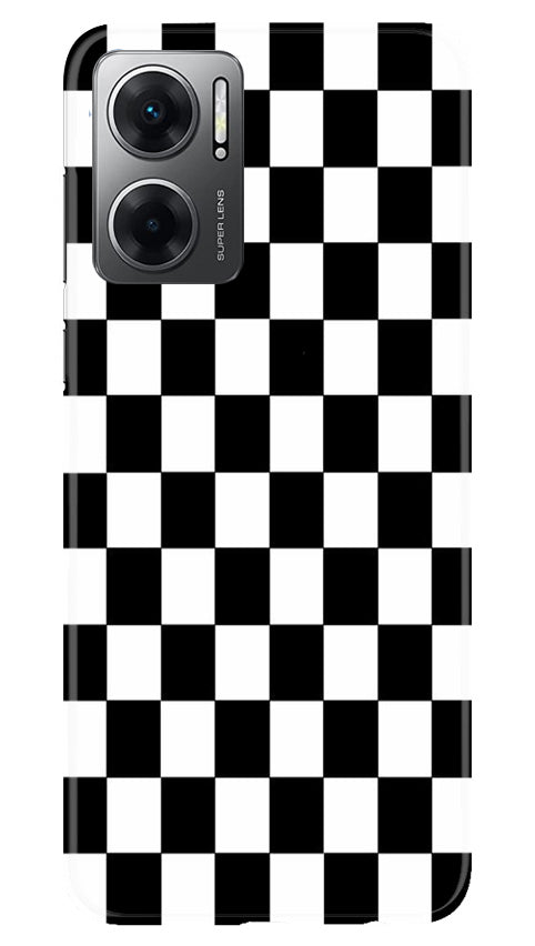 Black White Boxes Mobile Back Case for Redmi 11 Prime 5G (Design - 331)