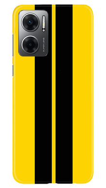 Black Yellow Pattern Mobile Back Case for Redmi 11 Prime 5G (Design - 336)