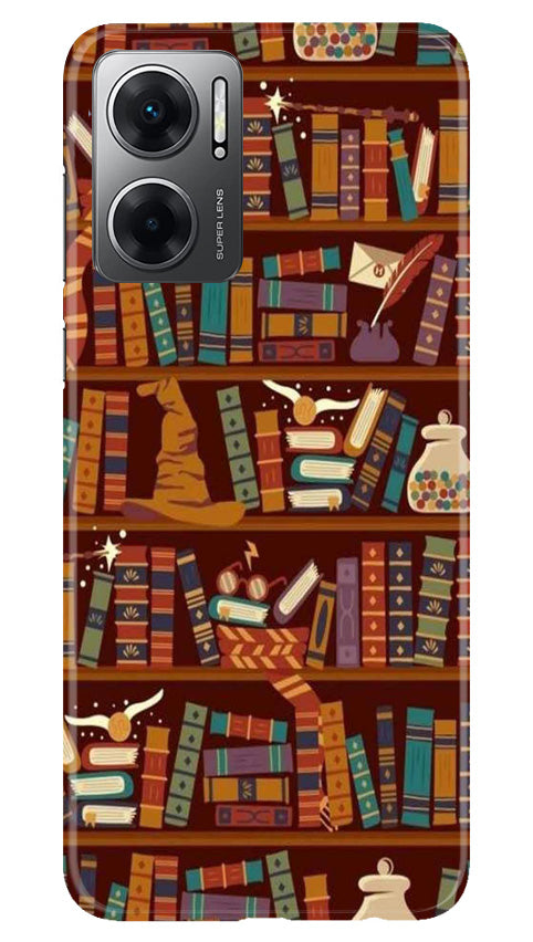 Book Shelf Mobile Back Case for Redmi 11 Prime 5G (Design - 348)