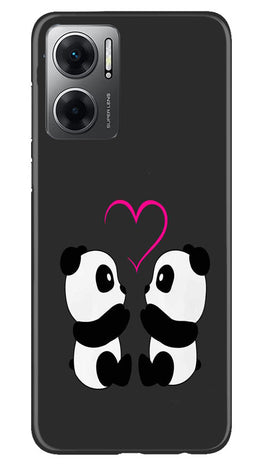 Panda Love Mobile Back Case for Redmi 11 Prime 5G (Design - 355)