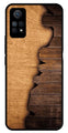 Wooden Design Metal Mobile Case for Redmi Note 11 Pro Plus   (Design No -13)
