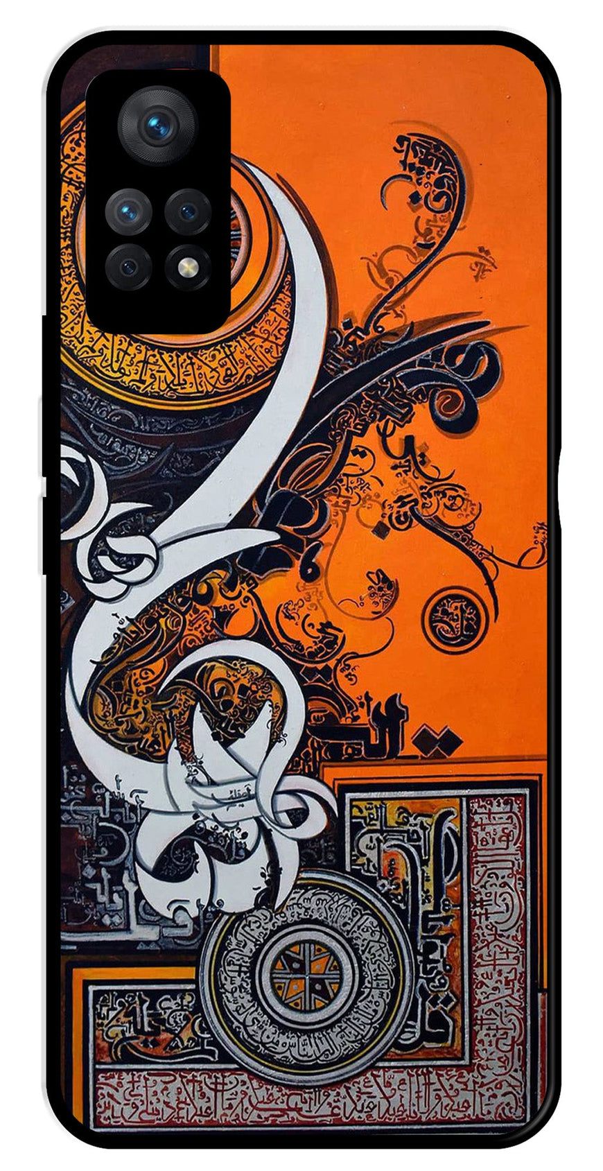 Qalander Art Metal Mobile Case for Redmi Note 11 Pro Plus   (Design No -16)