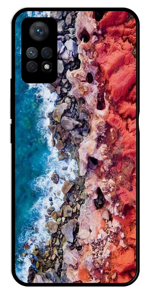 Sea Shore Metal Mobile Case for Redmi Note 11 Pro   (Design No -18)