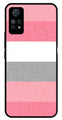 Pink Pattern Metal Mobile Case for Redmi Note 11 Pro Plus   (Design No -23)