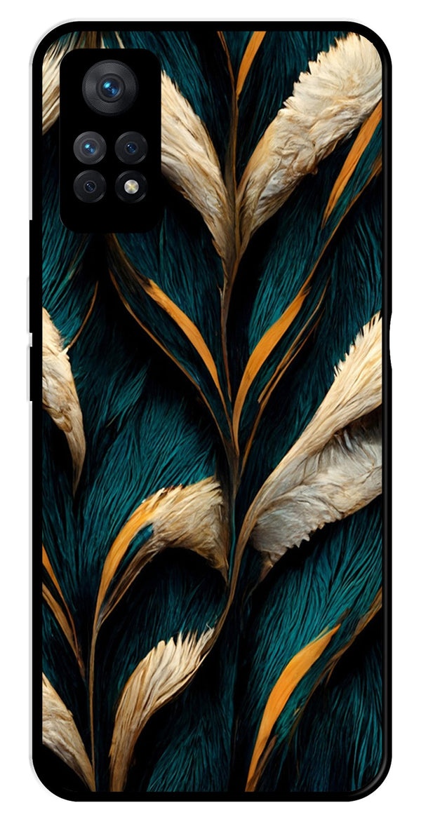 Feathers Metal Mobile Case for Redmi Note 11 Pro Plus   (Design No -30)