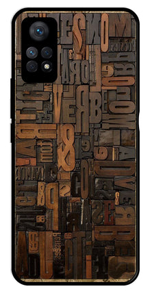Alphabets Metal Mobile Case for Redmi Note 11 Pro