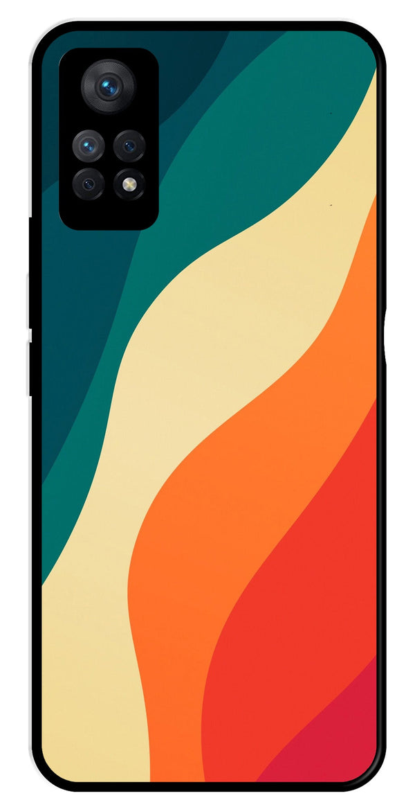 Muted Rainbow Metal Mobile Case for Redmi Note 11 Pro Plus   (Design No -39)
