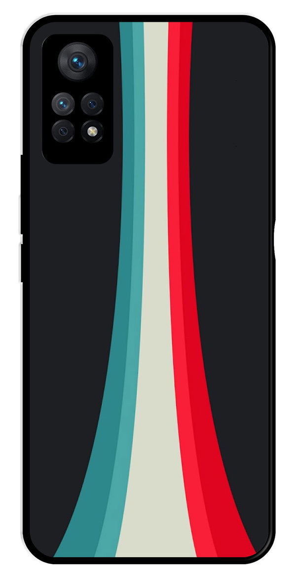 Modern Art Colorful Metal Mobile Case for Redmi Note 11 Pro Plus   (Design No -48)
