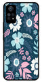 Flower Leaves Design Metal Mobile Case for Redmi Note 11 Pro Plus   (Design No -50)