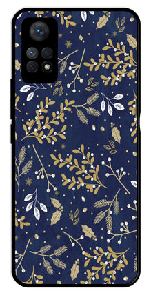 Floral Pattern  Metal Mobile Case for Redmi Note 11 Pro Plus
