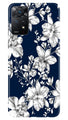 White flowers Blue Background Case for Redmi Note 11 Pro Plus