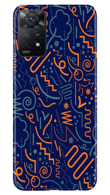 Line Art Baground Mobile Back Case for Redmi Note 11 Pro Plus (Design - 26)