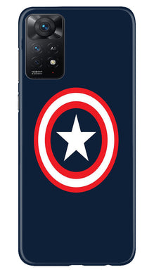 Captain America Mobile Back Case for Redmi Note 11 Pro Plus (Design - 42)