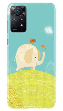 Elephant Painting Mobile Back Case for Redmi Note 11 Pro Plus (Design - 46)