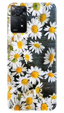 White flowers2 Mobile Back Case for Redmi Note 11 Pro Plus (Design - 62)