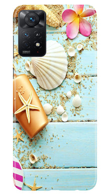 Sea Shells Mobile Back Case for Redmi Note 11 Pro Plus (Design - 63)