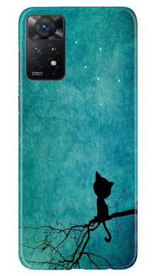 Moon cat Mobile Back Case for Redmi Note 11 Pro Plus (Design - 70)