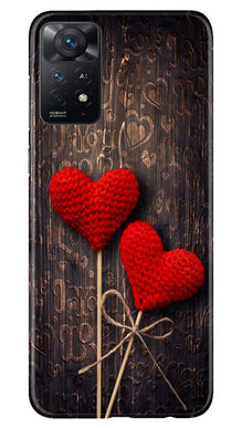 Red Hearts Mobile Back Case for Redmi Note 11 Pro Plus (Design - 80)
