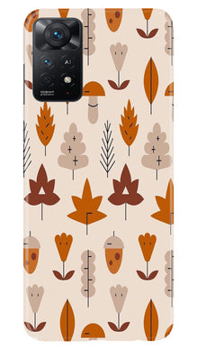 Leaf Pattern Art Mobile Back Case for Redmi Note 11 Pro Plus  (Design - 132)